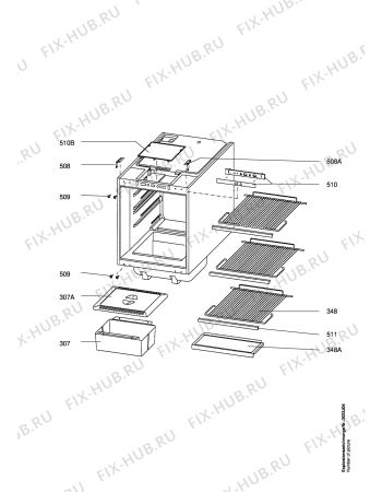 Взрыв-схема холодильника Aeg S1504-4IUGB - Схема узла Housing 001